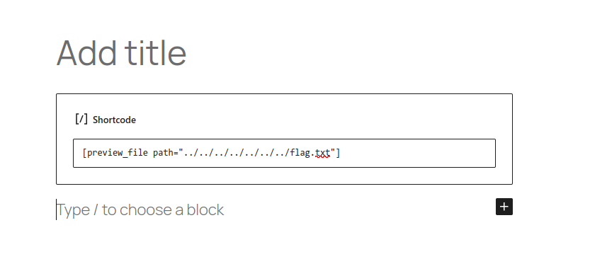 Shortcode with LFI