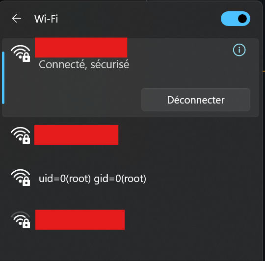 SSID with root output